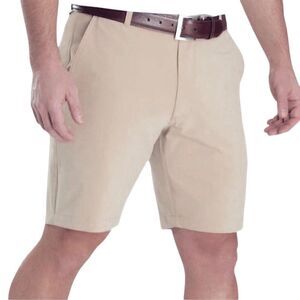 FoodJoy Golf Light Beige Flat Front Men’s Shorts Sz 38